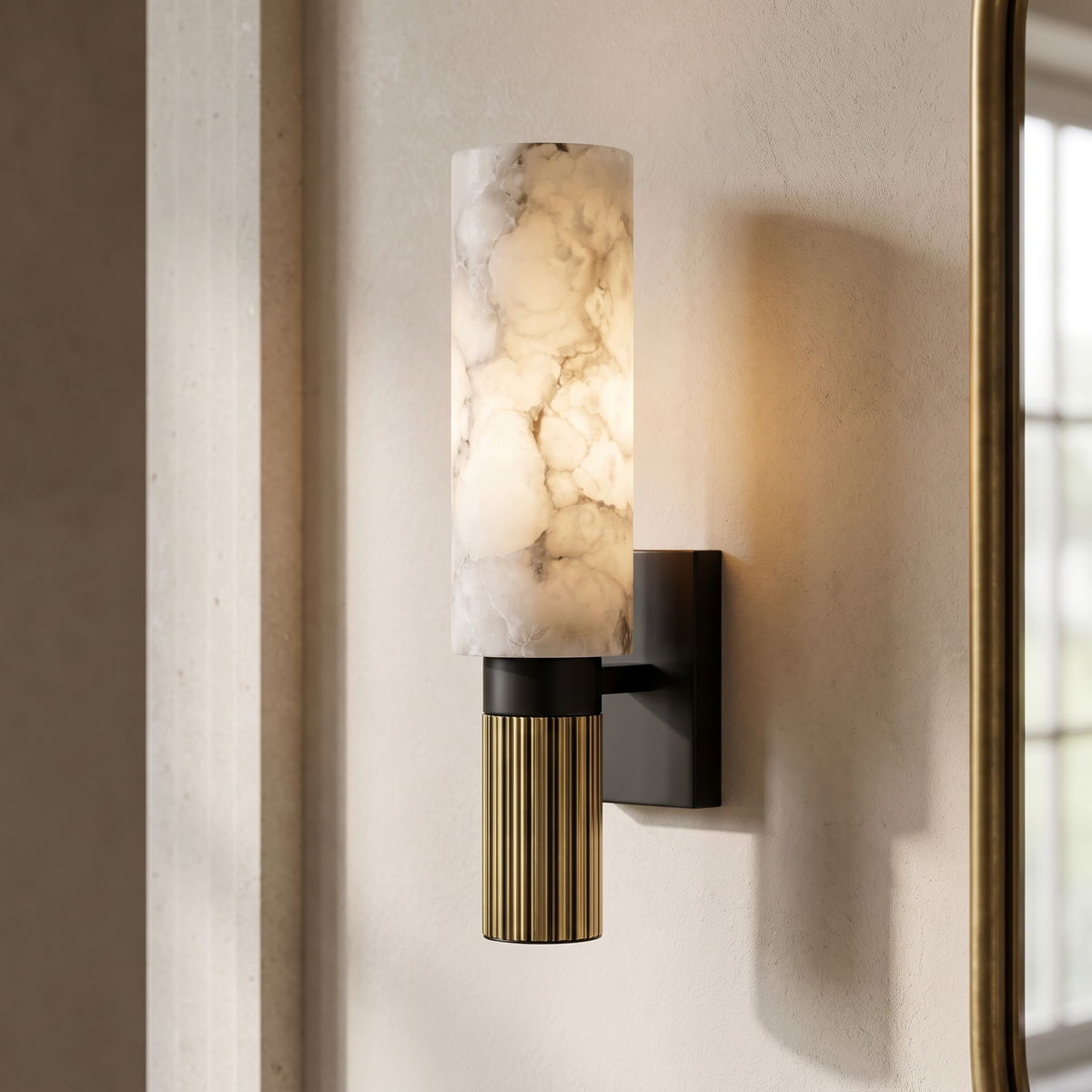 AX380 – Marble Cylinder Wall Sconce