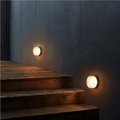 Round LED wall sconce for living room