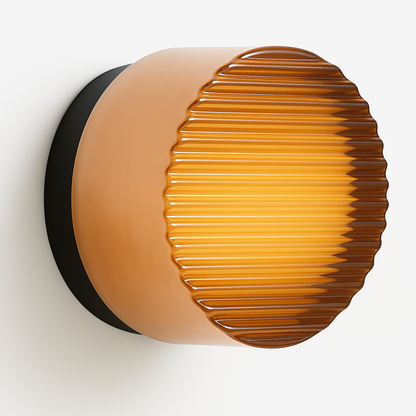 Dimmable round LED wall light for living room