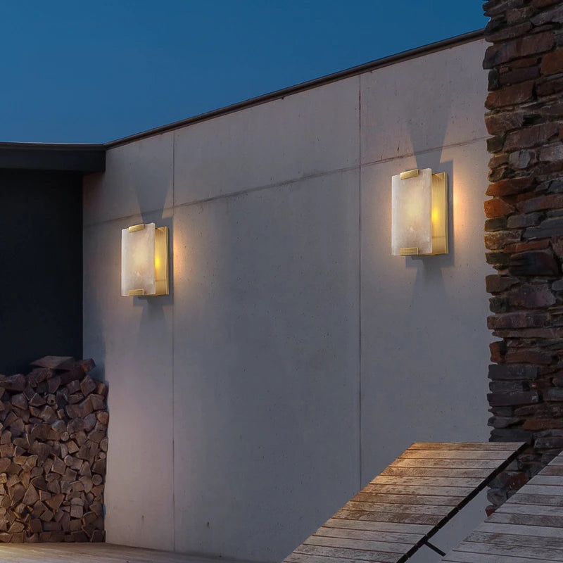 AC204 - Rectangular Marble Sconce