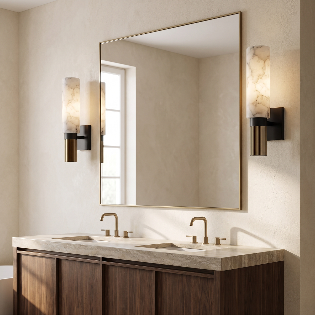 AX380 – Marble Cylinder Wall Sconce