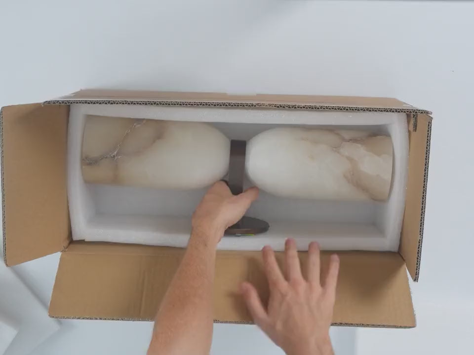 Unboxing the AX853 double alabaster wall sconce
